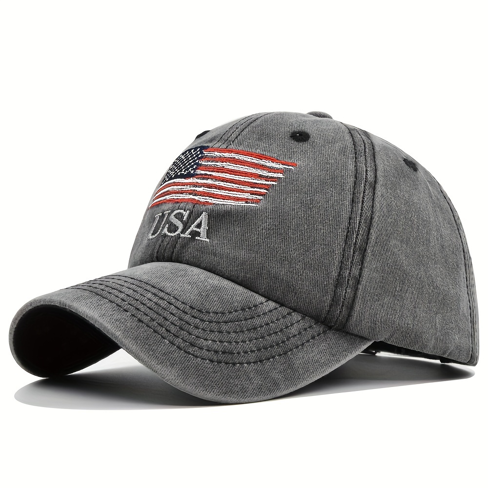 American Flag Baseball Cap Embroidered Sun Visor