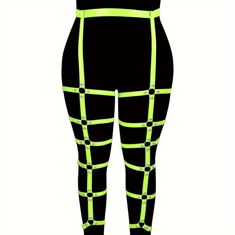 Garter Belts Women's Plus Size Body Harness Garter Belt Full Cage Leg Belt Punk Gothic Stretchy Fabric Adjustable Size Thigh Garter Garter Belts Women's Plus Size Body Harness Garter Belt Full Cage Leg Belt Punk Gothic Stretchy Fabric Adjustable Size Thigh Garter