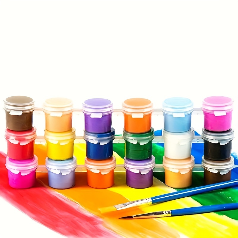 Children Painting Tool Kits 15pcs Art Paint Brushes with 2pcs