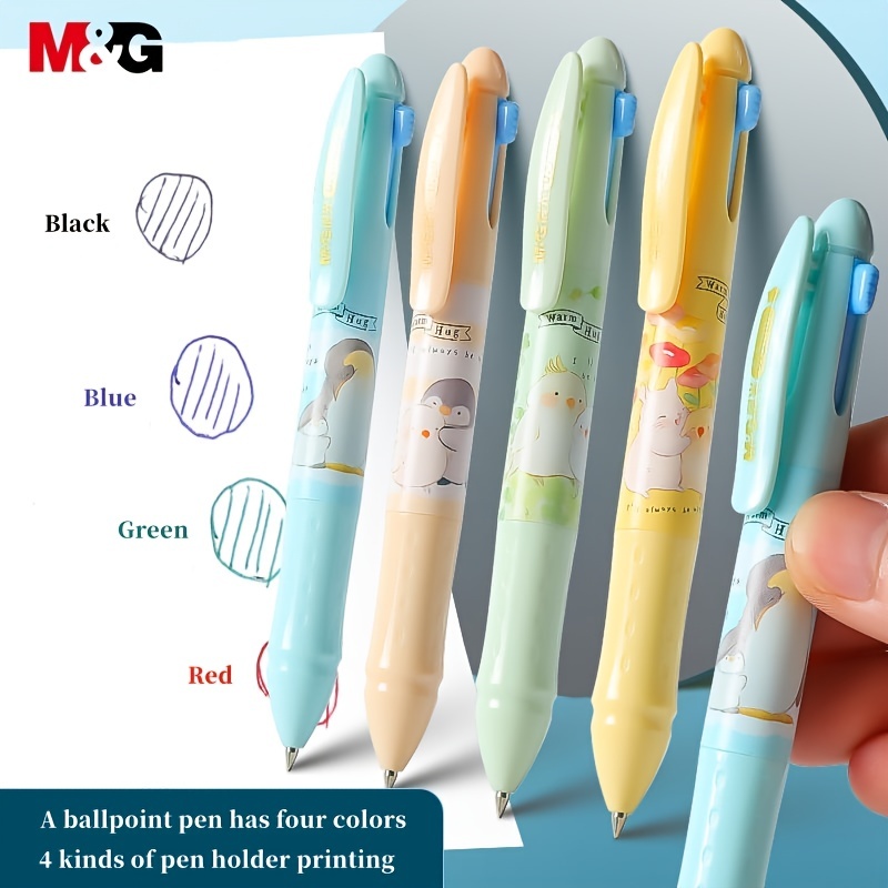 M g Scented Press Ballpoint Pen Blue Press Type Oil Pen - Temu