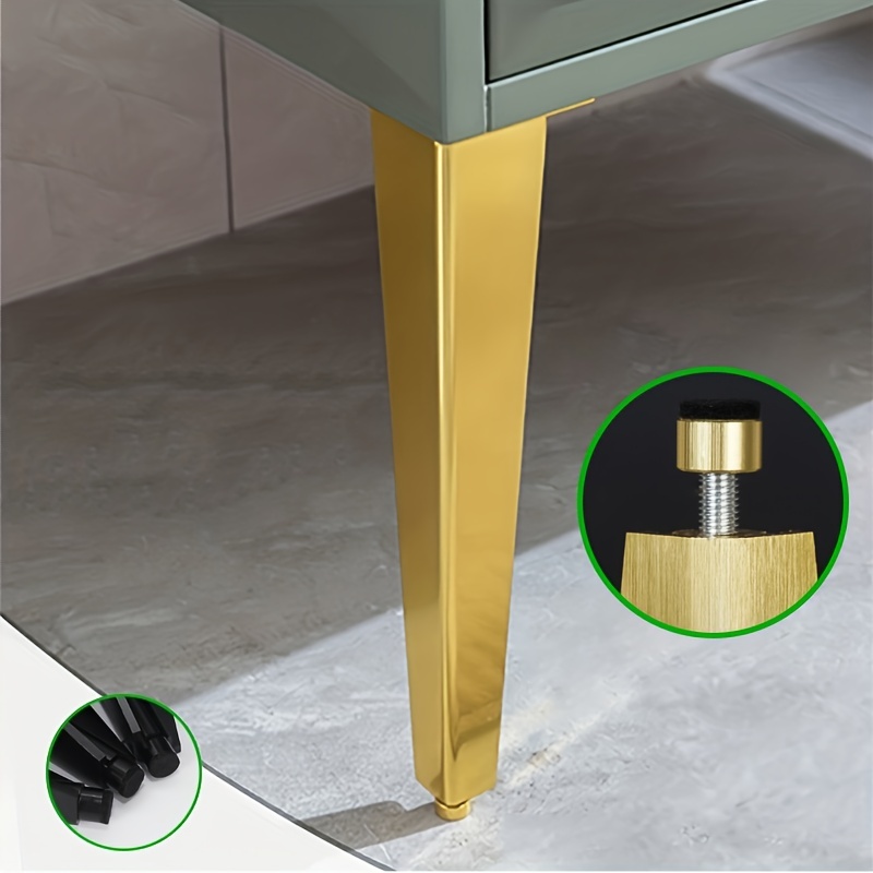 6 Piezas Patas Muebles Sofá Doradas Patas Sofá Metal Dorado - Temu