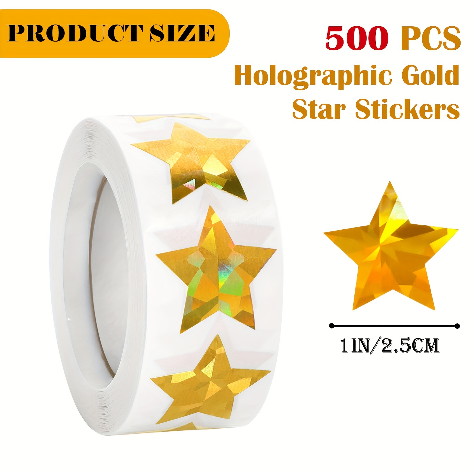 Gold Star Stickers 1 Inch