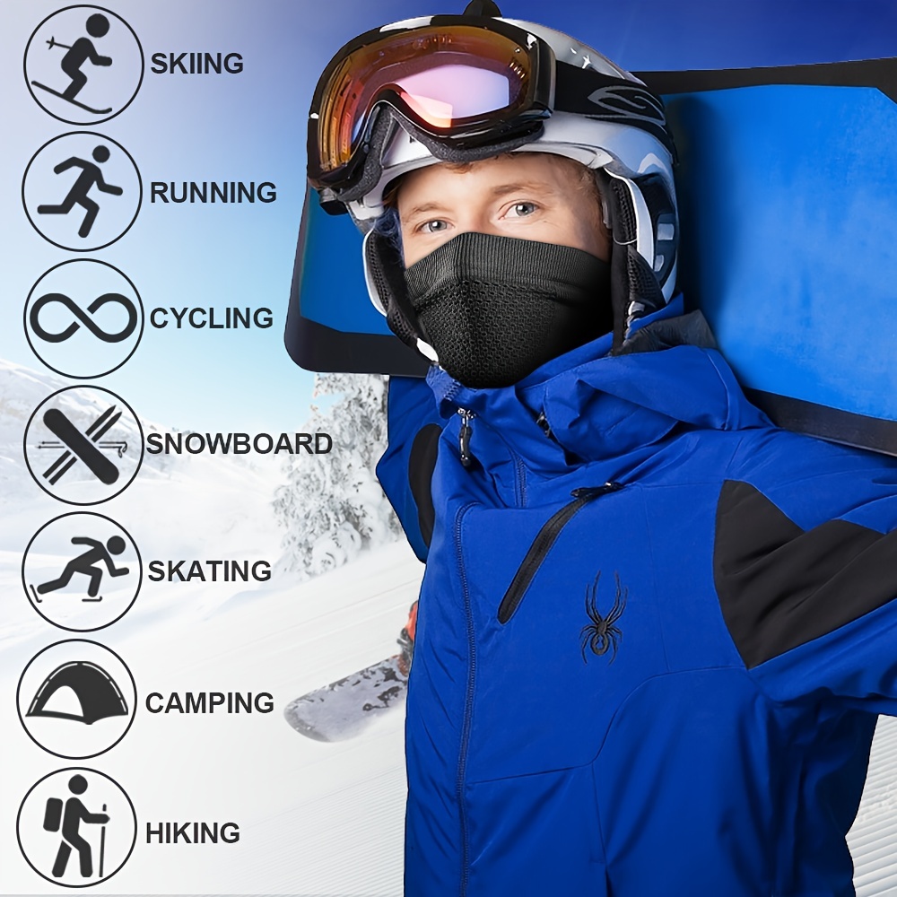 WTACTFUL Cache-cou d'hiver demi-visage pour ski, ski, chasse, snowboard,  cyclisme, moto, équitation Bleu : : Sports et Loisirs