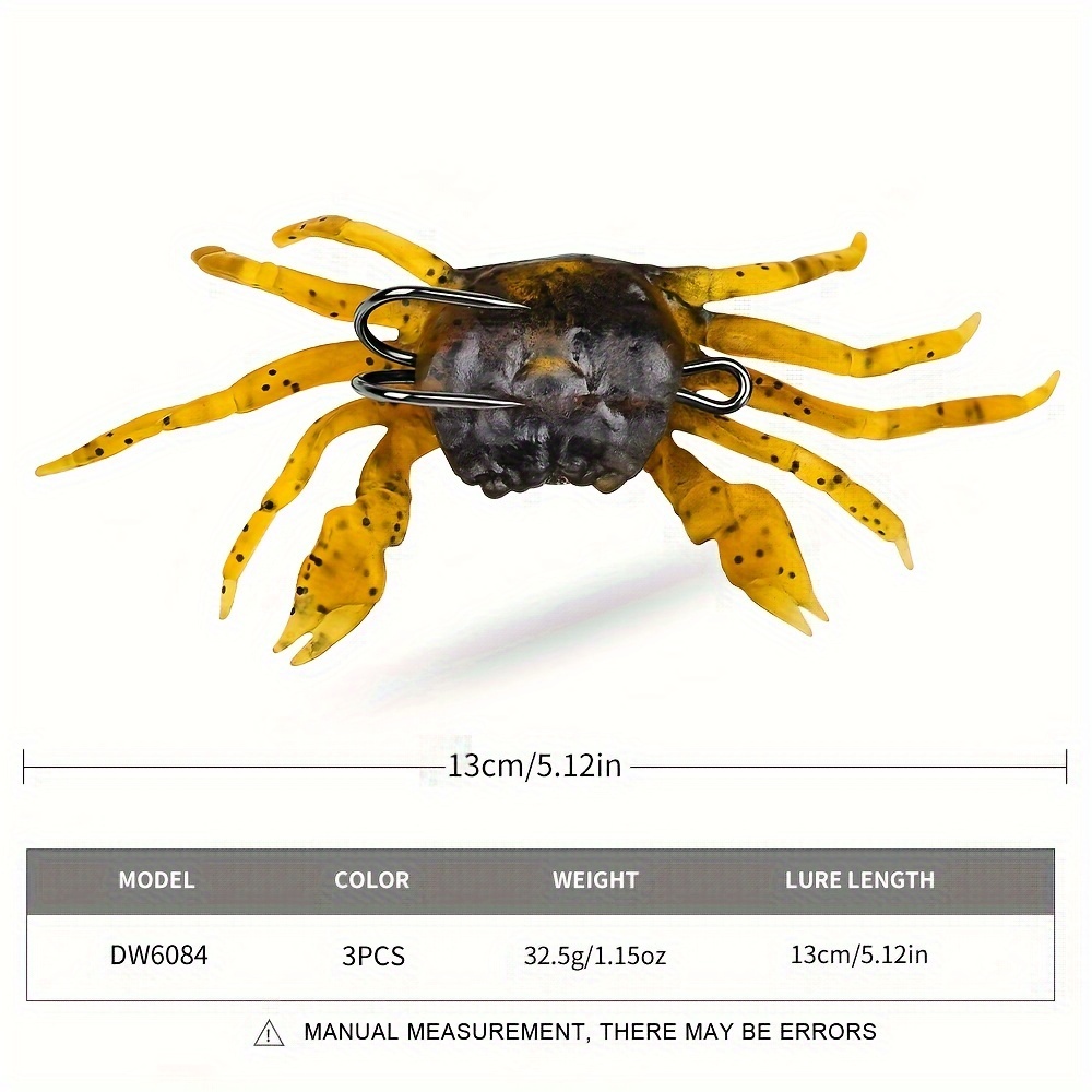 Crankbaits Hook Tackle Bionics Soft Crabs Fishing Bait Worm - Temu Canada