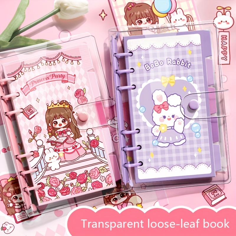 color page journal diary book girls cute loose leaf book perfect for students