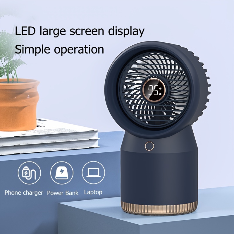 Bu Taşınabilir Su Soğutma Fanı ile Her Yerde Serin ve Rahat Kalın - USB Şarj Edilebilir, 4 Hız, LED Işık Kontrolü