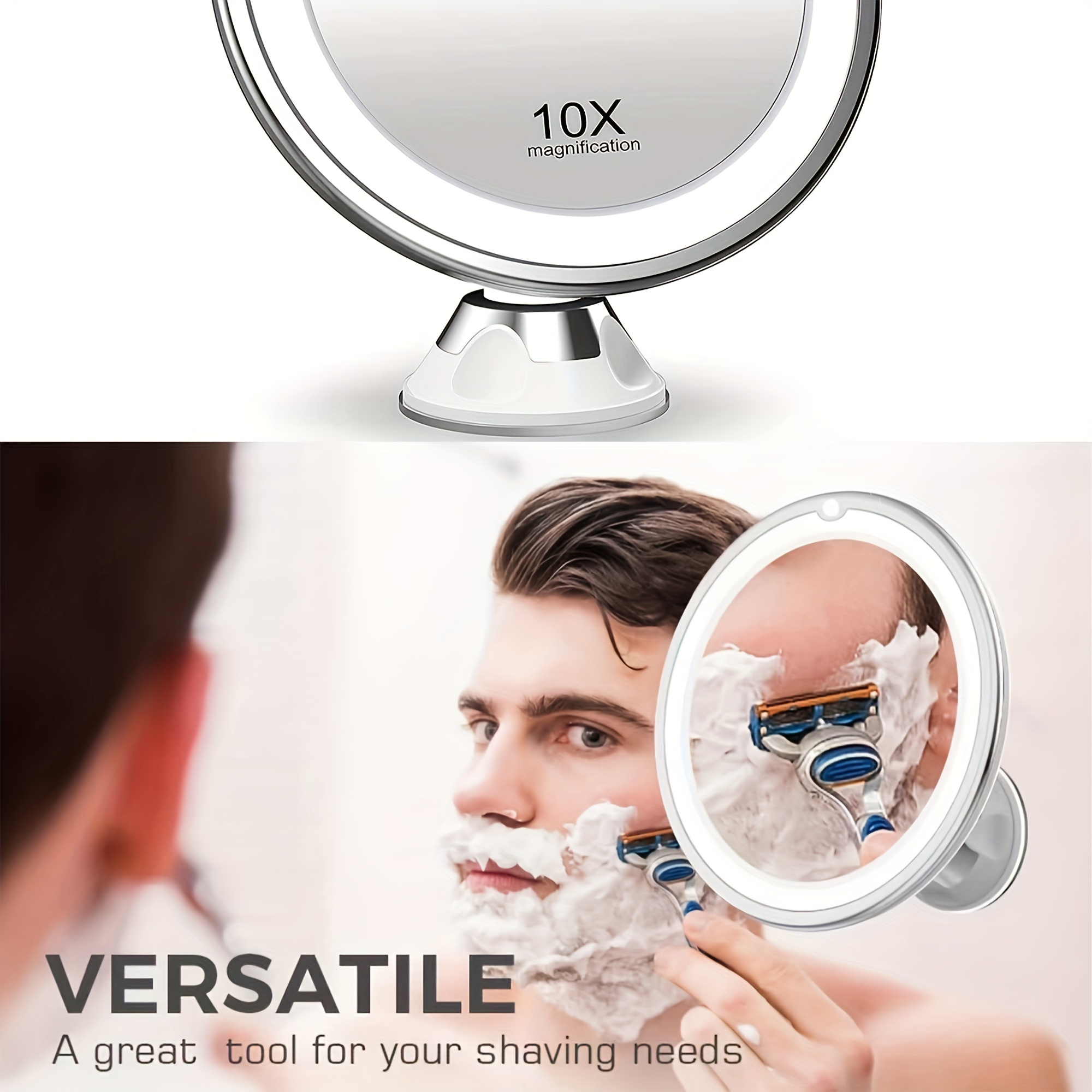 Espejo Aumento X10 Maquillaje Perfecto Depilación Facial + Ventosas –  Cómpralo en casa