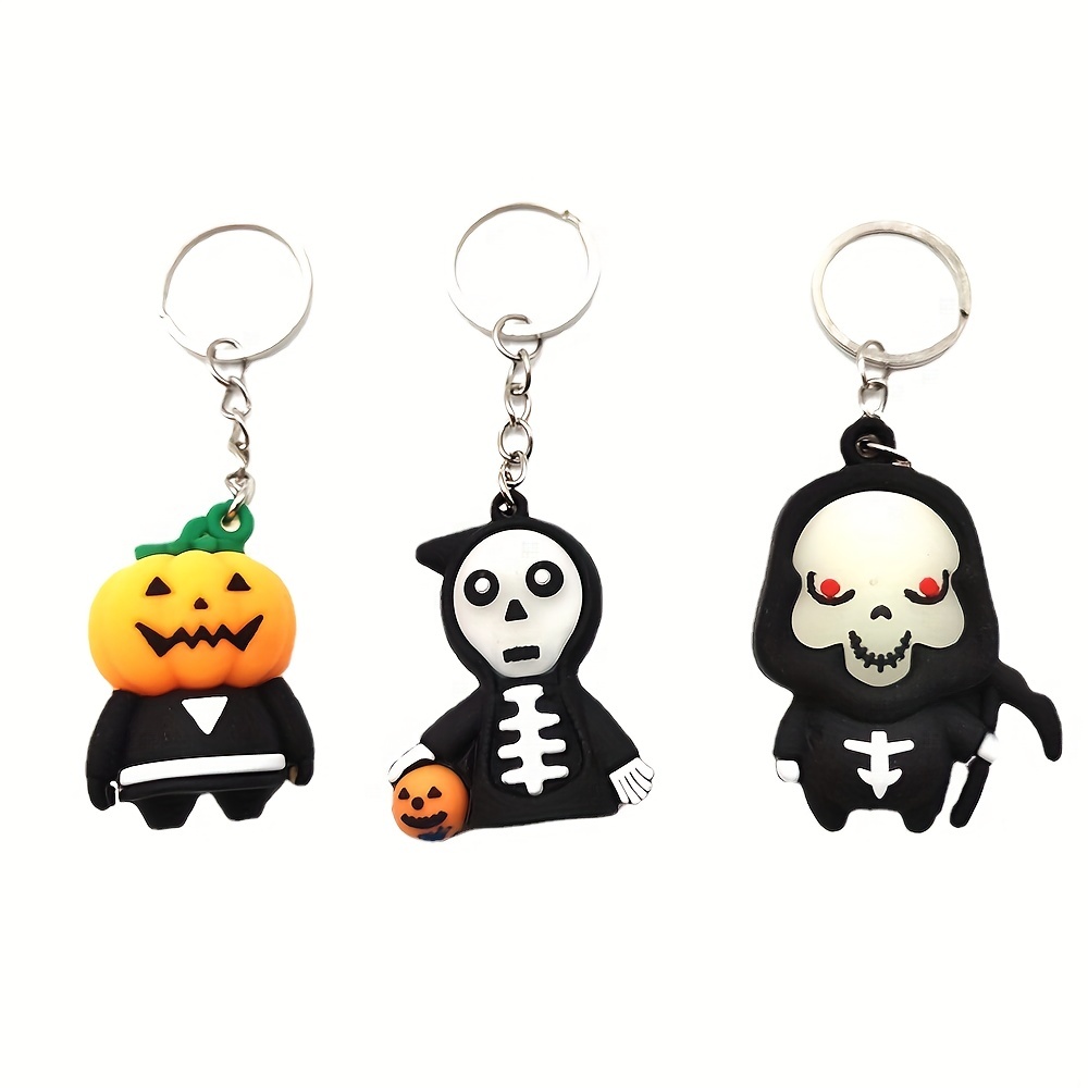 Cute Pumpkin Round Shape Pendant Key Chain, Halloween Gift Couple Key Chain  For Men And Women - Temu