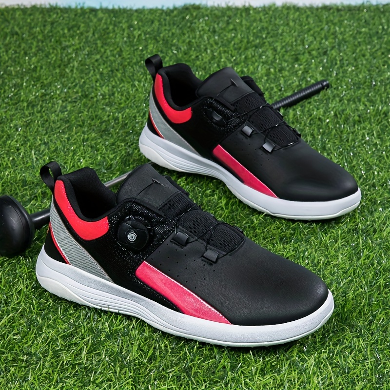 

Men's Professional Golf Shoes With Good Grip, Comfy Casual Rotating Buckle Design Sneakers For Men's Outdoor Activities