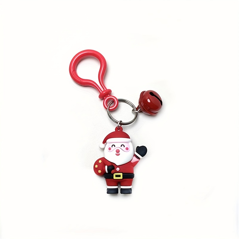 Silicone Pendant Christmas Keychain Fidget Toy Xmas Reindeer - Temu