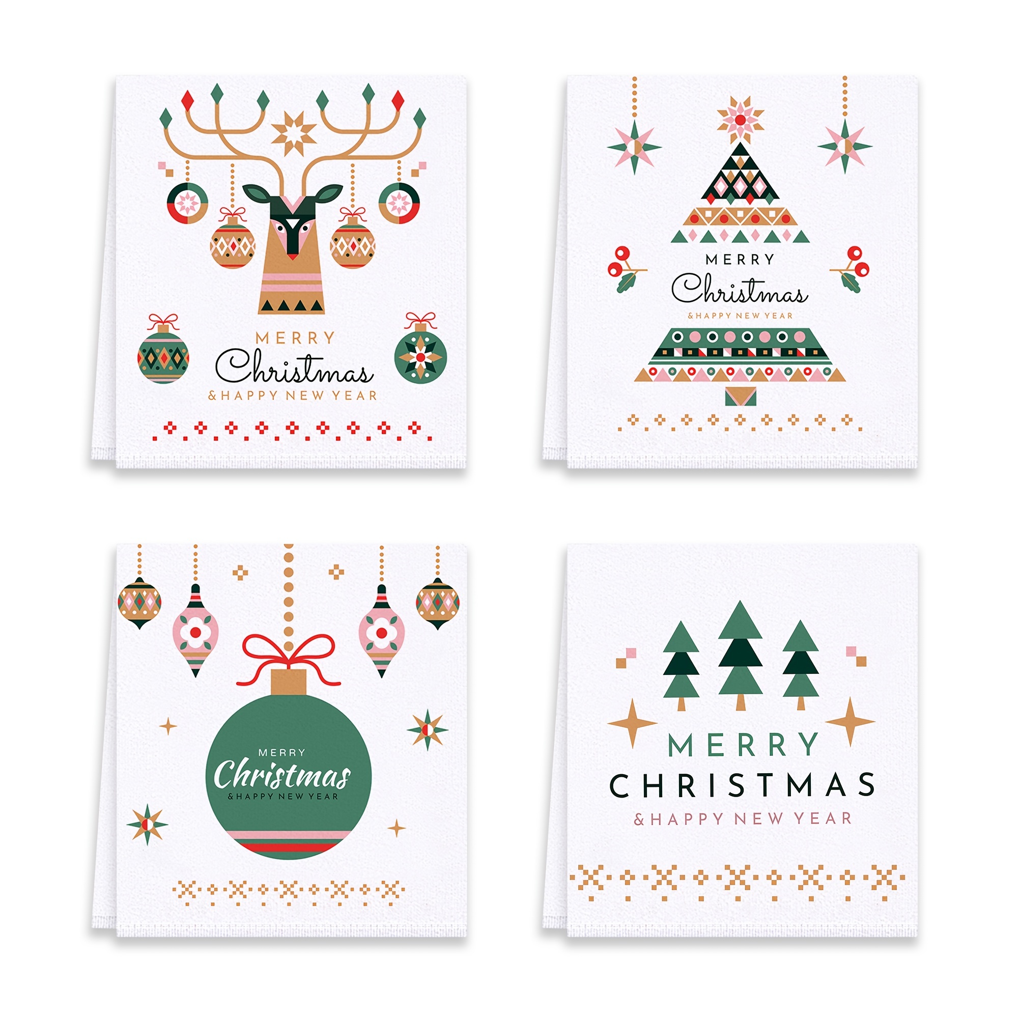 6 Pieces Christmas Hand Towels, Christmas Towels for Kitchen Towels  Farmhouse Christmas Dishtowels Holiday Tea Towels for Bathroom Xmas Home  Gift 16 x