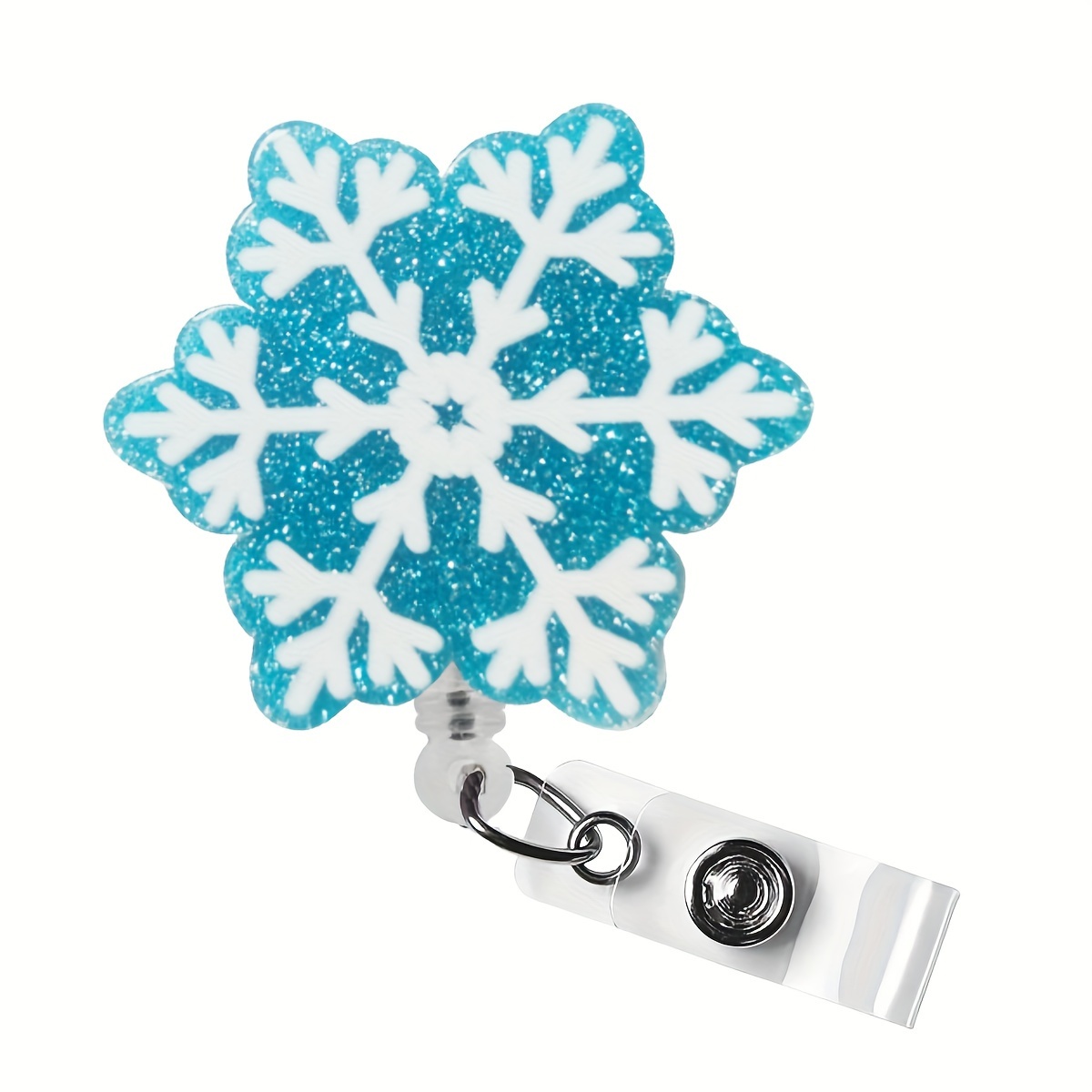 Snowflake Badge Reel, Christmas Badge Reel, Winter Badge Reel
