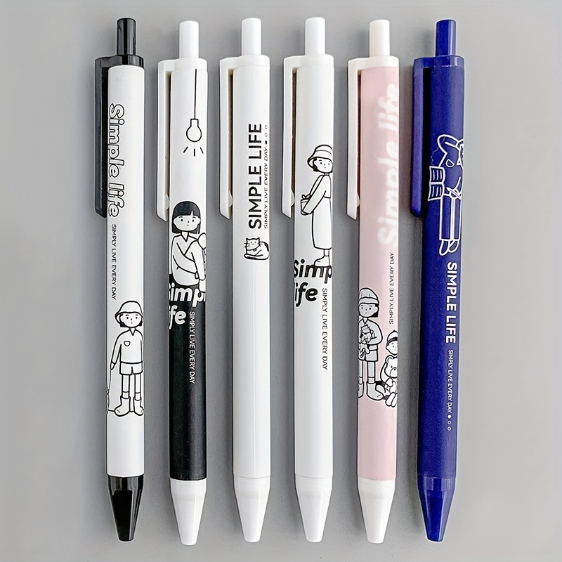 12pcs Retractable Gel Ink Pen, Black Ink Smooth Writing Pen, Fine Point  0.5mm (Super Tiny Tip)