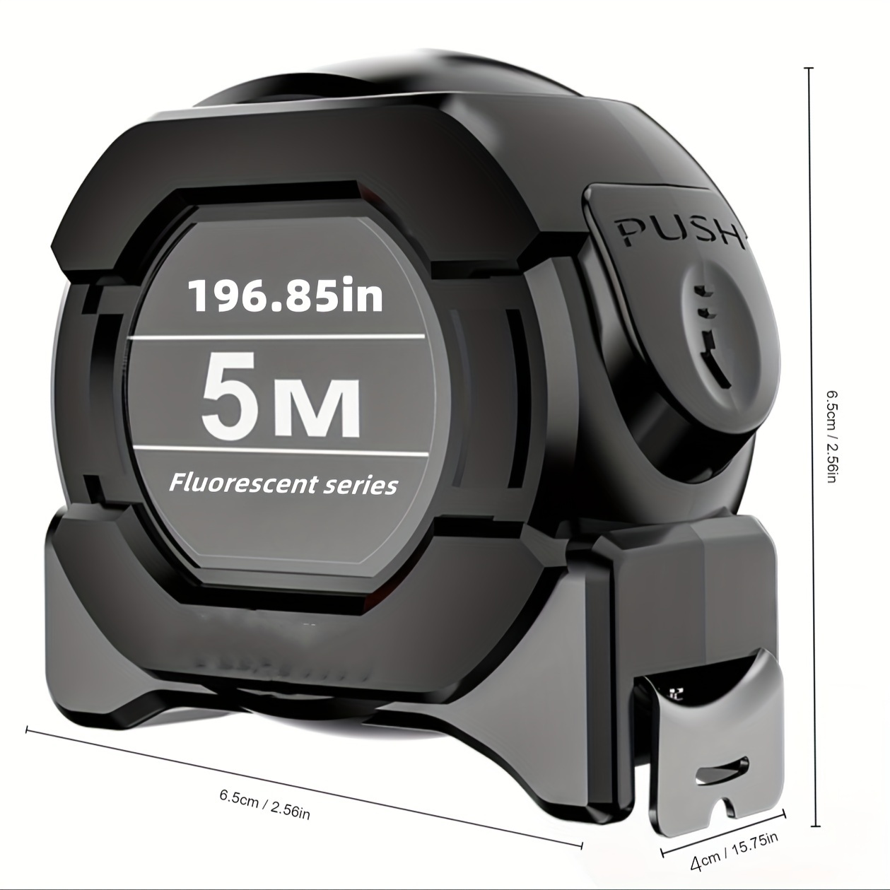 1pc 1.64ft Tape Measure | Self-locking Steel Retractable Ruler | Magnetic  Claw Tip Measuring Tape