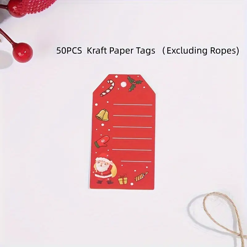 50PCS DIY Kraft Paper Tags Label Paper Price Tag Name Vintage