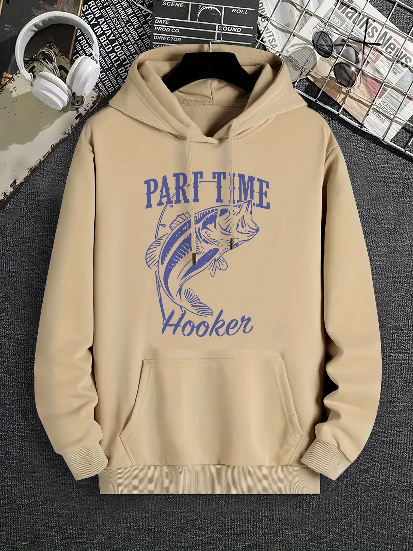 Fishing Print Hoodie, Cool Hoodies For Men, Men's Casual Graphic Design  Pullover Hooded Sweatshirt With Kangaroo Pocket Streetwear For Winter Fall,  As Gifts - Temu Australia