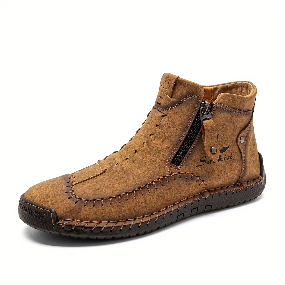 Driver Zipper Boots - Brown