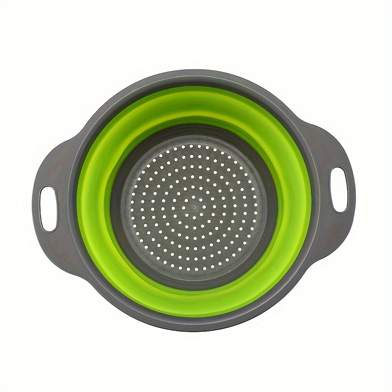 TEMU 1/2pcs Foldable Filter And Colander For Kitchen, Wafallwdream Silicone Foldable Colander Basket Set, Suitable For Vegetables, Berries, Tomatoes,