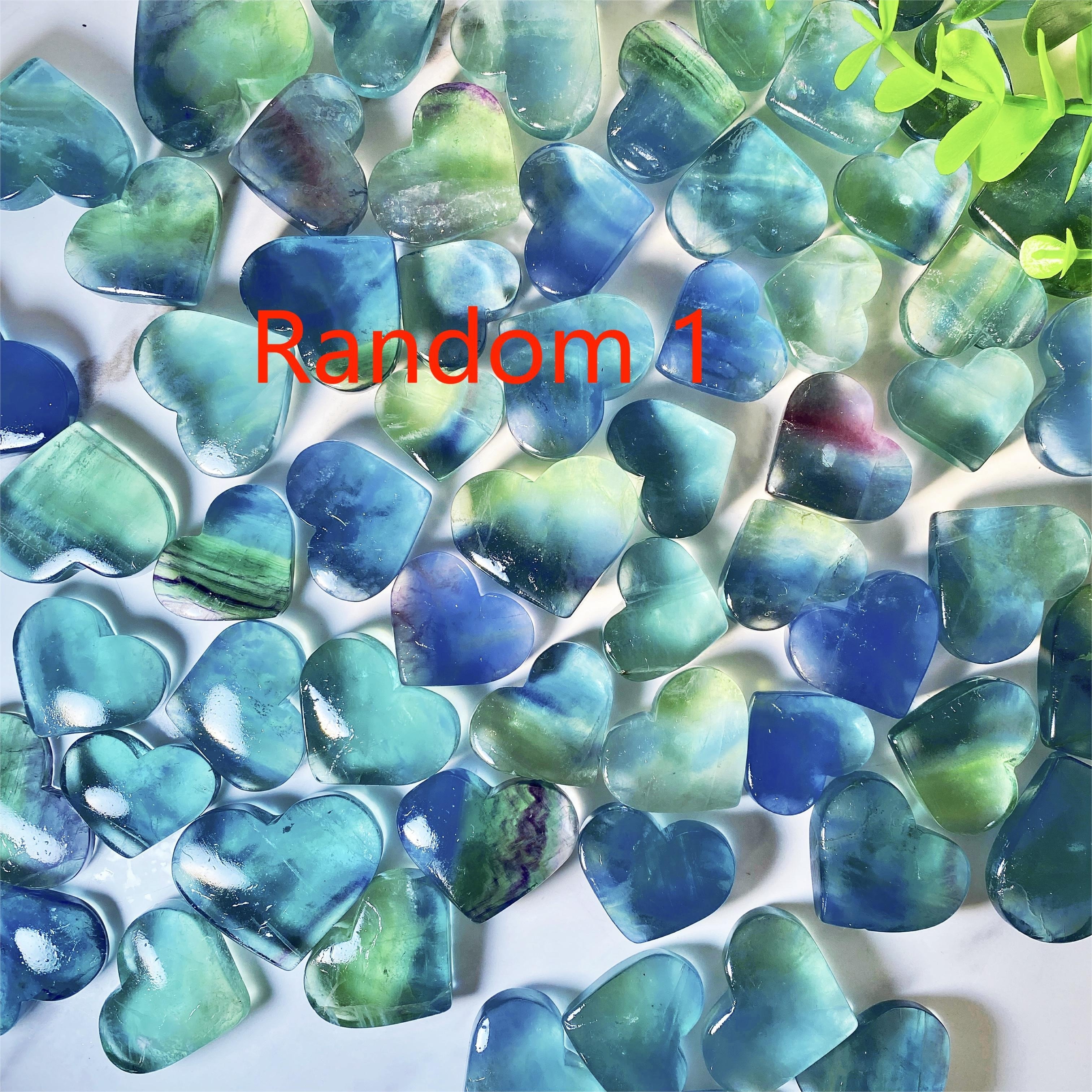 Flourite Heart Natural Crystal Heart Gemstone For - Temu