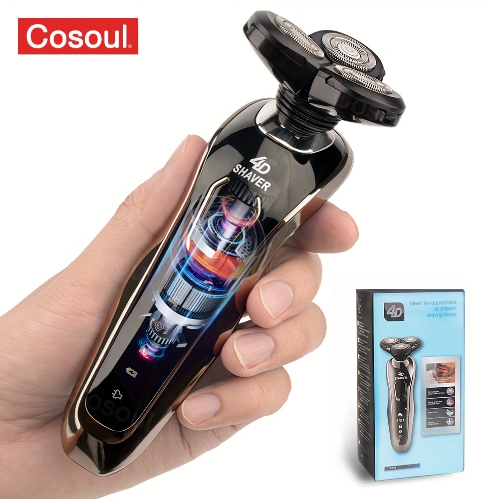 Electric Shaver Men's Floating Head Double-ring Knife Mesh Wet And Dry  Double Shaving Electric Shaver
