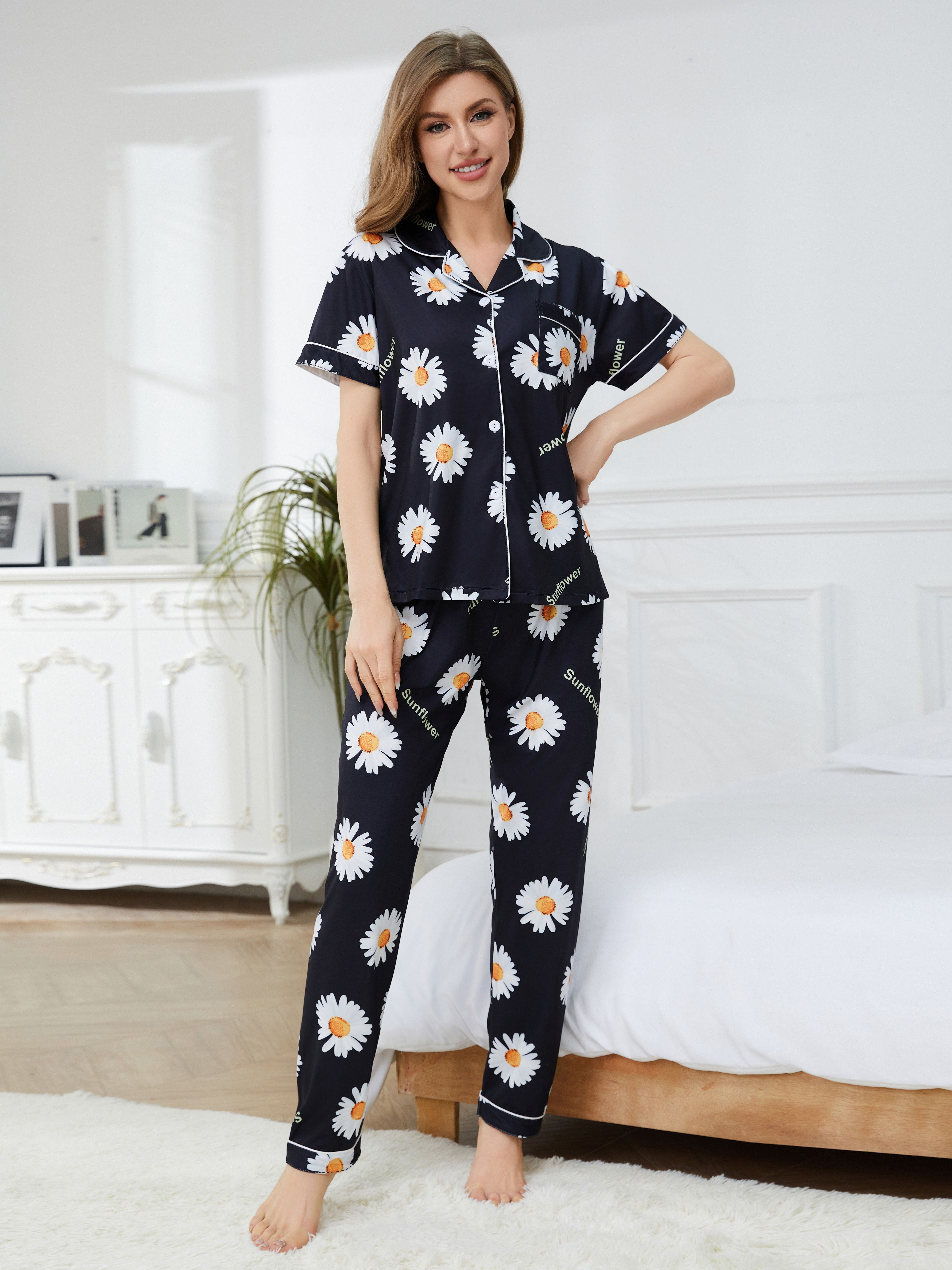 Women's Floral Print Pajama Set – DAZY
