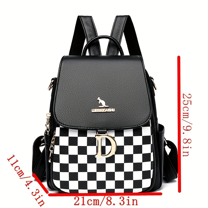 Checkered Backpack (Multiple Colors)