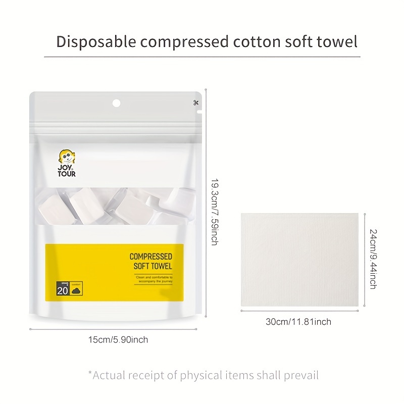 20pcs Disposable Compressed Towel for Camping & Travel