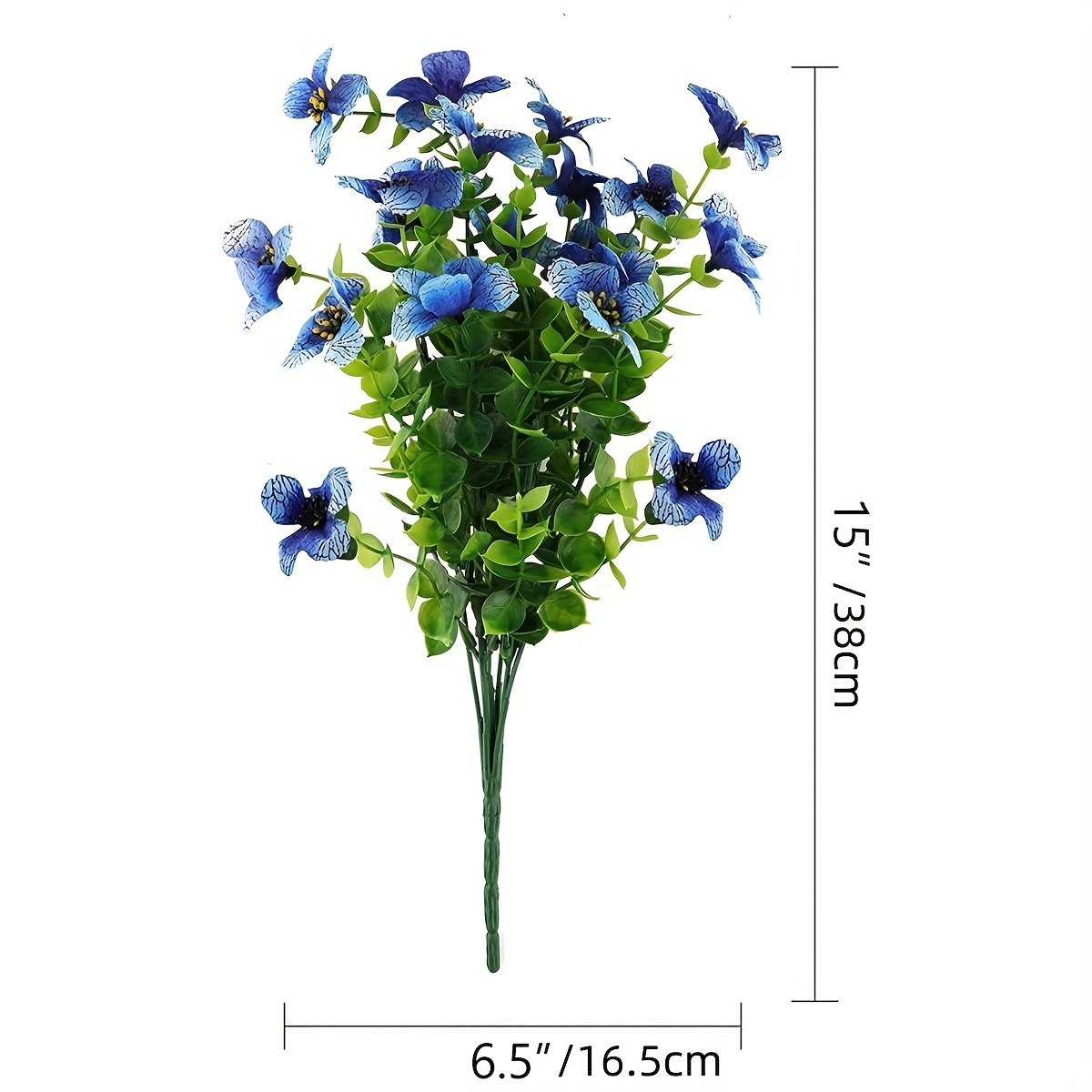 2 Bundles Artificial Flowers Outdoors Fake Plants Faux Temu