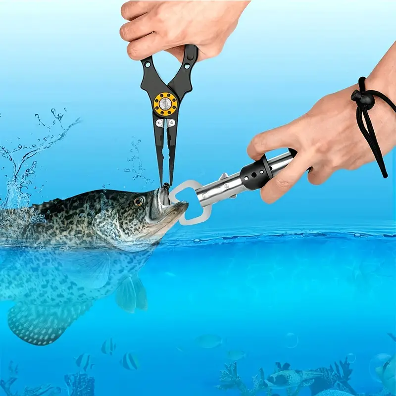 Upgraded Fishing Pliers Lip Gripper Set Multi functional - Temu Canada