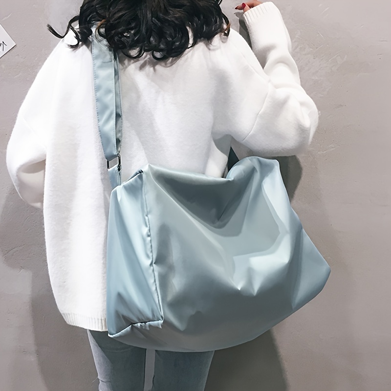 Stylish And Minimalist Tote Bag, Large Capacity Portable Zipper Shoulder Bag