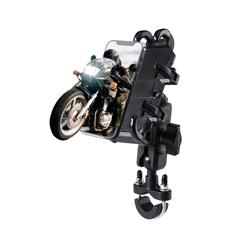 

Secure Your Phone While Riding: Motorcycle Phone Mount Holder With Shock Absorption & Shockproof Clip