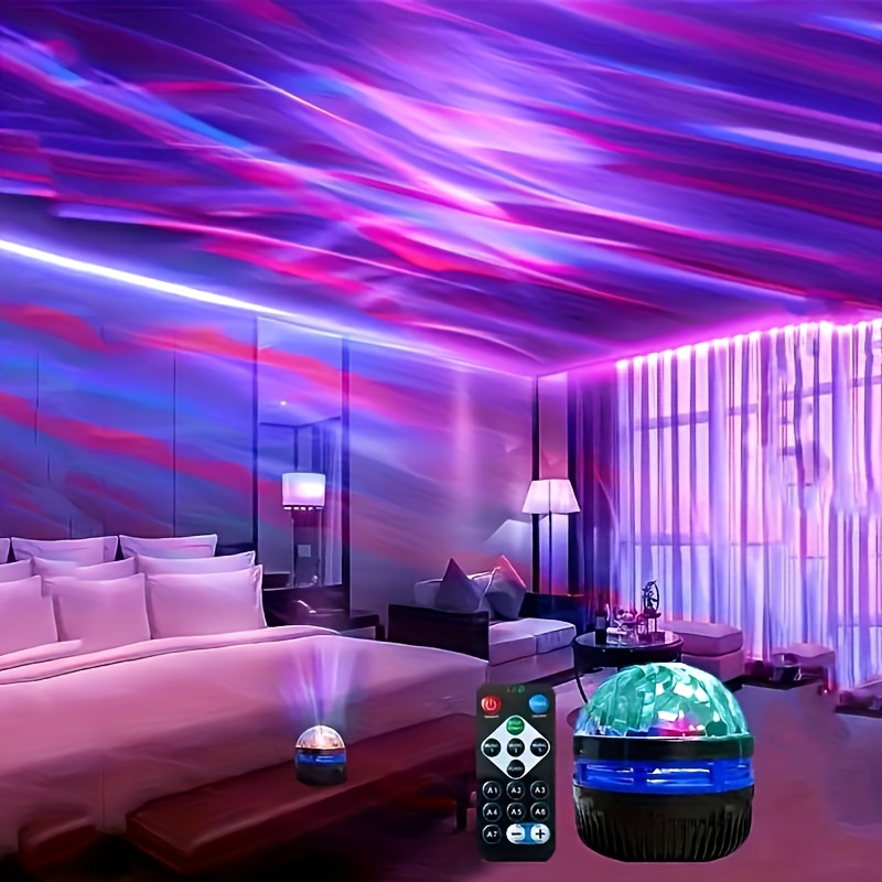 1-teilige USB-Multifunktions-Sternenhimmel-Projektorlampe Mit  Fernbedienung, Geeignet Für Partys, Hochzeiten Und Urlaubsfeiern. Verwenden  Sie Die Wasserwellen-Aurora-Projektion, Um Eine Magische Atmosphäre Zu  Schaffen, Geeignet Für Wohnzimmer