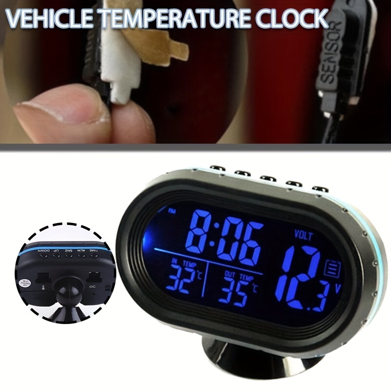 Horloge Thermomètre Numérique De Voiture Montres - Temu Canada