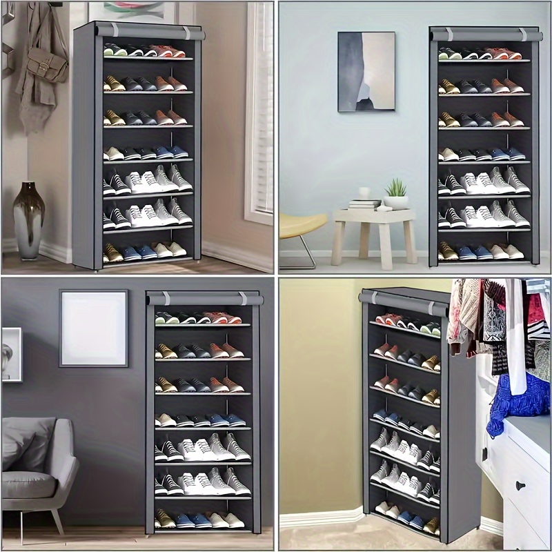 Stylish And Durable Dust Cover Shoe Cabinet Shoe Rack With - Temu