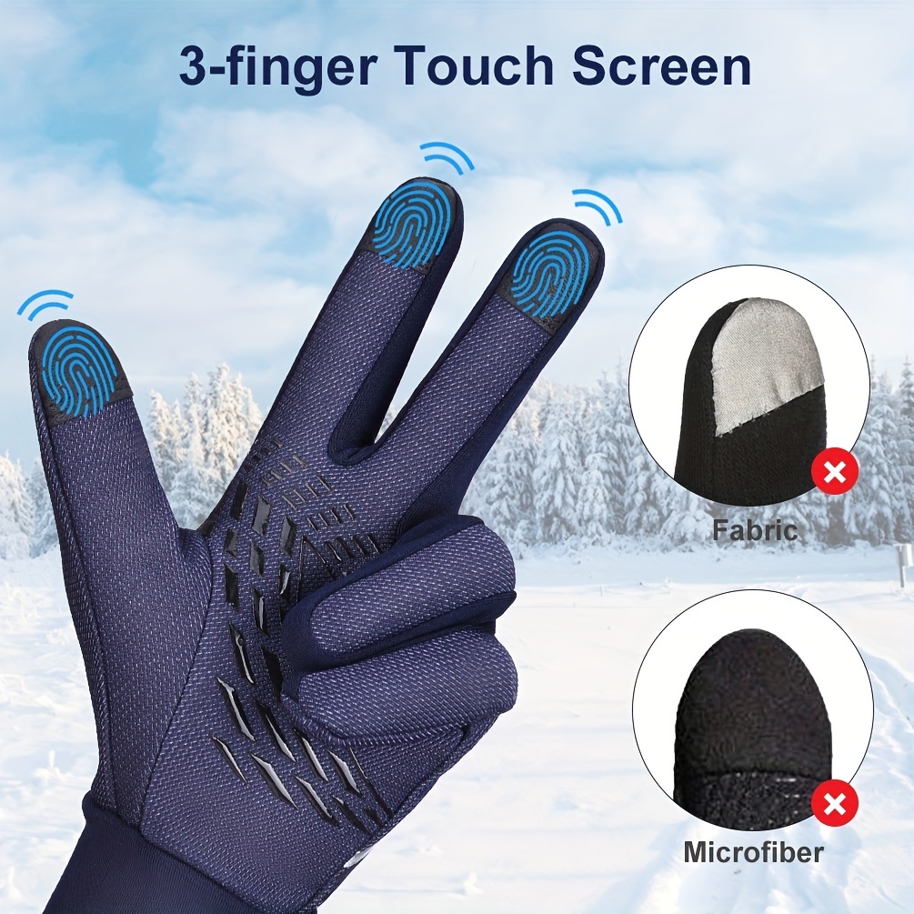 Guantes de invierno para hombre, , forro , pantalla táctil