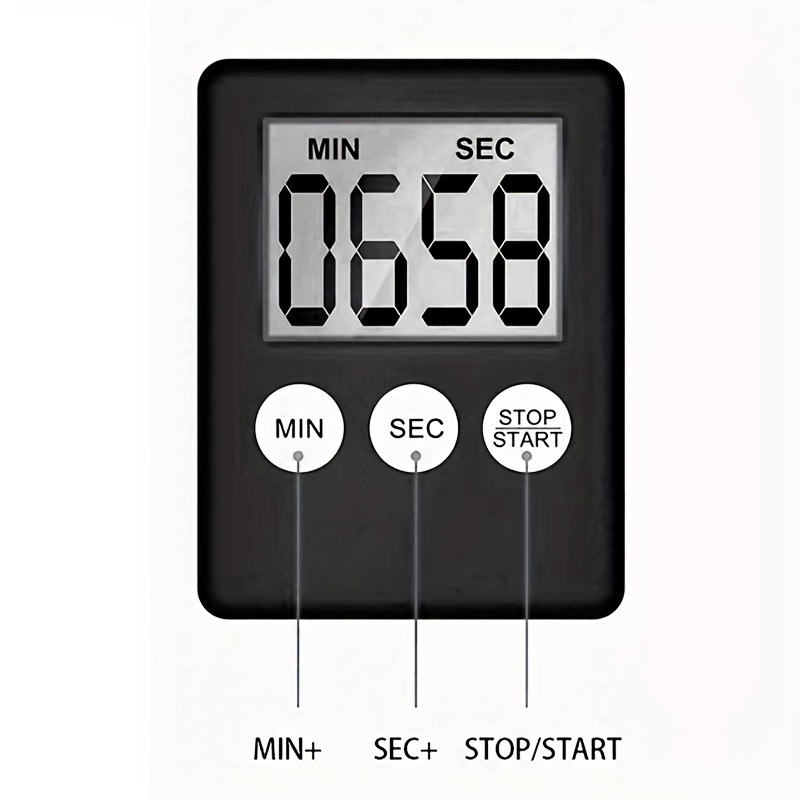 3 Large Display Kitchen Timer - Digital Timer Magnetic Back Loud