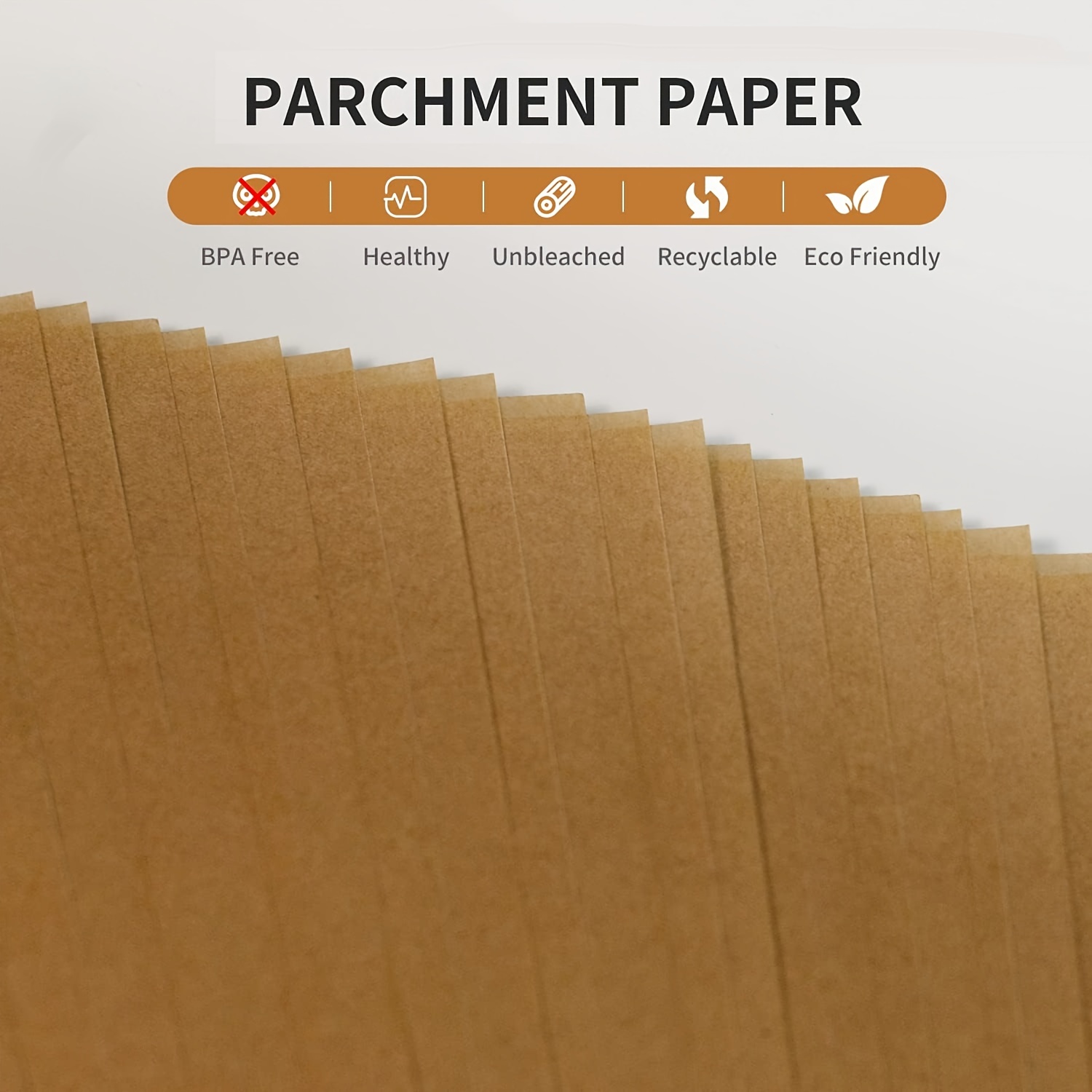 9x13 inches precut non-stick unbleached parchment