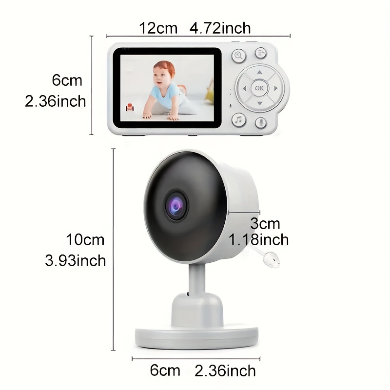 Vigilabebés De Video Monitor Camara Con Vision Nocturna Inalambrico Para  Bebe US
