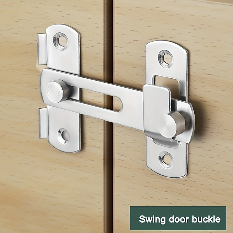 1pc Hasp Latch Lock Sliding Door Window Cabinet Fitting Room Stainless  Steel Door Lock Safety Buckle Pet Door Latch Lock