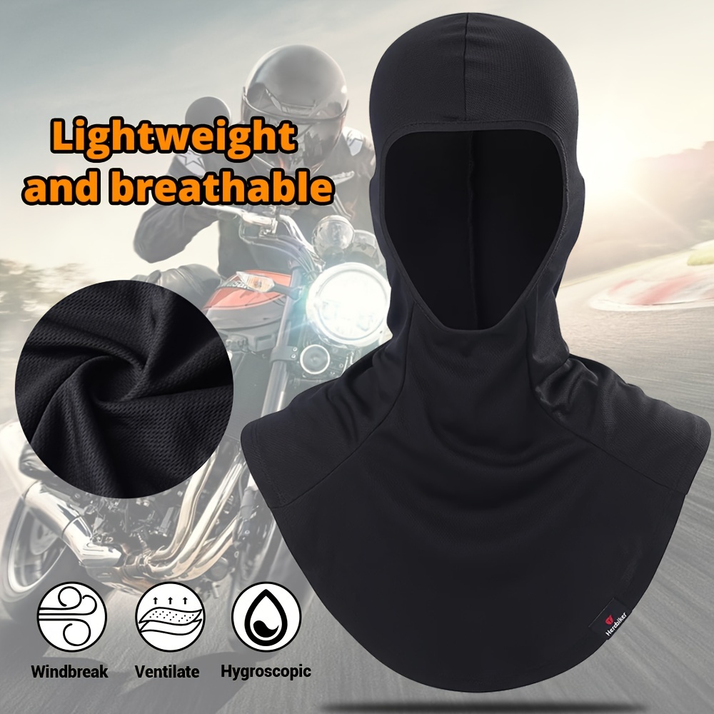 QIA Breathable Balaclava Motorcycle Full Face Mask Motorbike Cycling Bike  Mask Motocross Helmet Hood Moto Riding Neck Face Mask