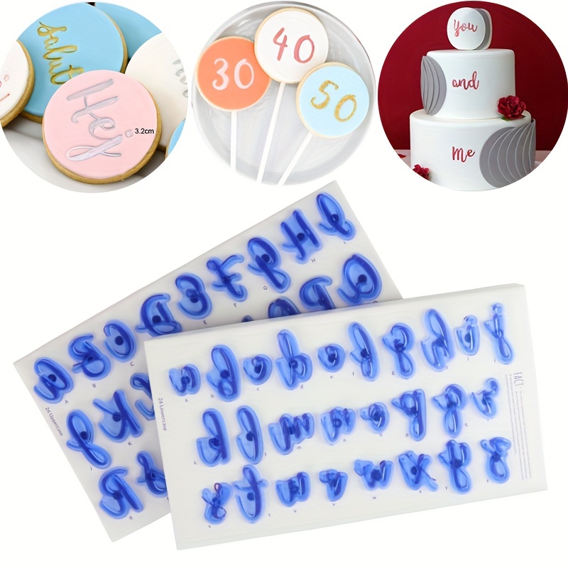 Baking Pastry Molds Upper Lowercase Alphabet Numbers Cookie - Temu