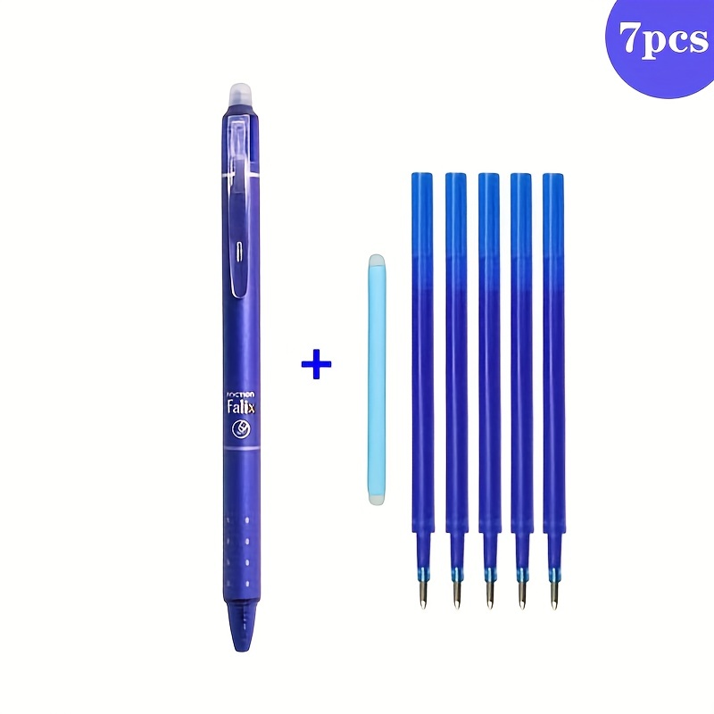 Blue Erasable Gel Pens Disappear With Heat Rubbing Perfect - Temu