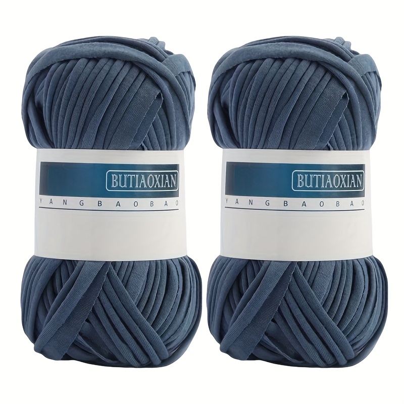 200g Beginner Yarn, Crochet Yarn, Bulk Yarn with Easy-to-See Stitches (Dark  Blue)