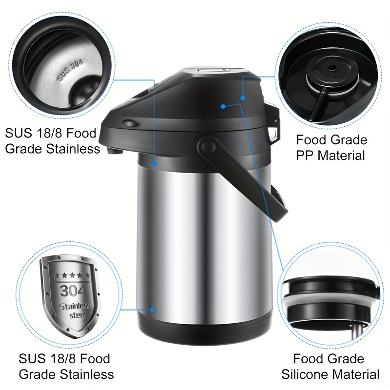 LDSHOUSE 50 Cup Professional Brew Coffee Urn, Commercial Grade Stainless  Steel Hot Beverage Dispenser, Coffee Maker Hot Water Urn for Home, Party