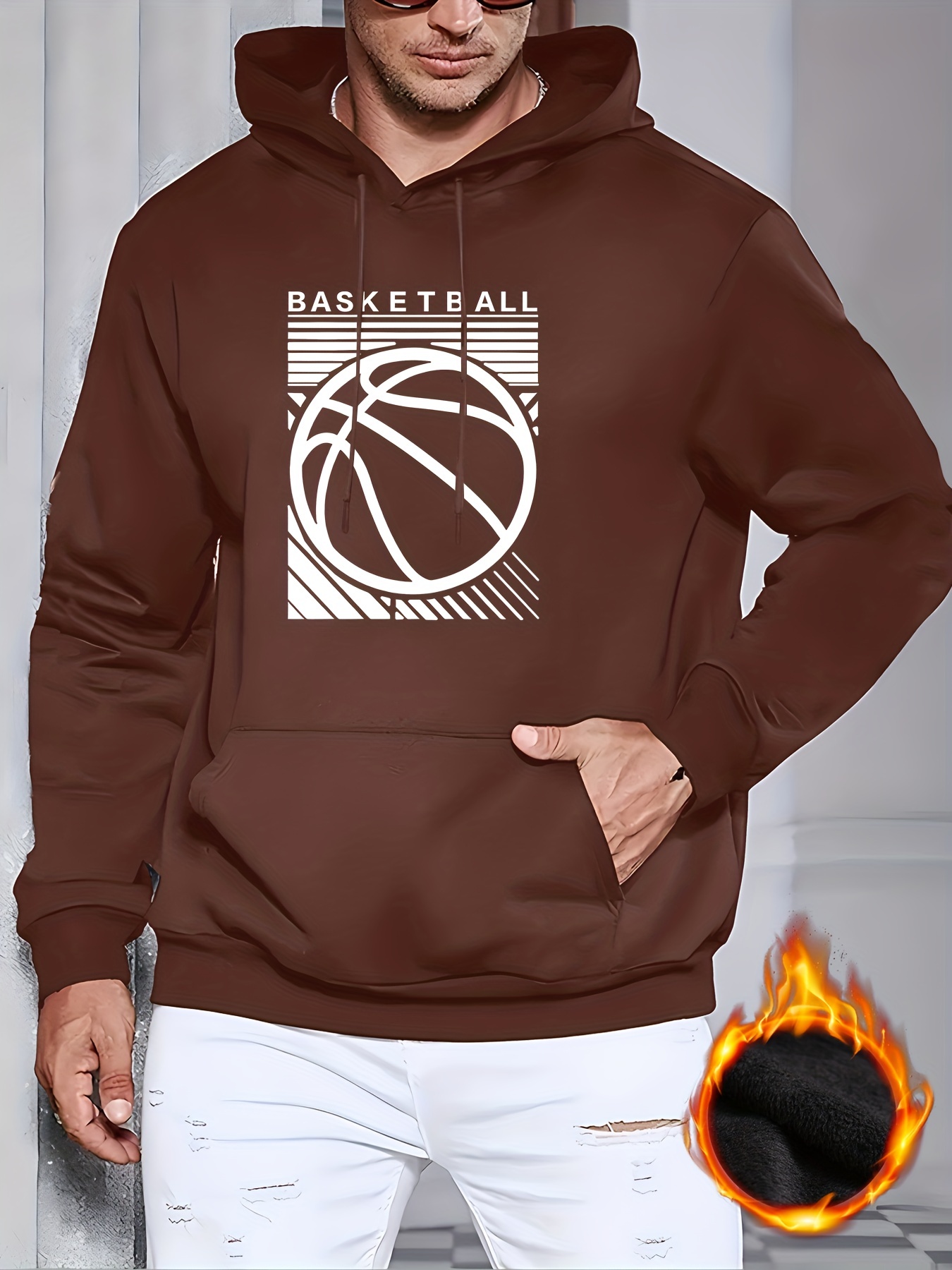 Retro Basketball Print Hoodie Cool Hoodies Men Men s Casual Temu