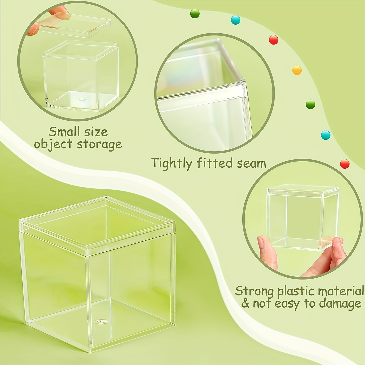 Small Acrylic Box with Lid Clear Acrylic Square Cube Small Acrylic Display