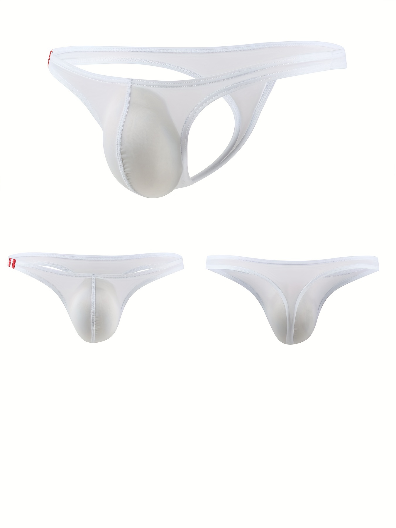 Men's Sexy G string T back Ice Silk Panties Plain Color - Temu