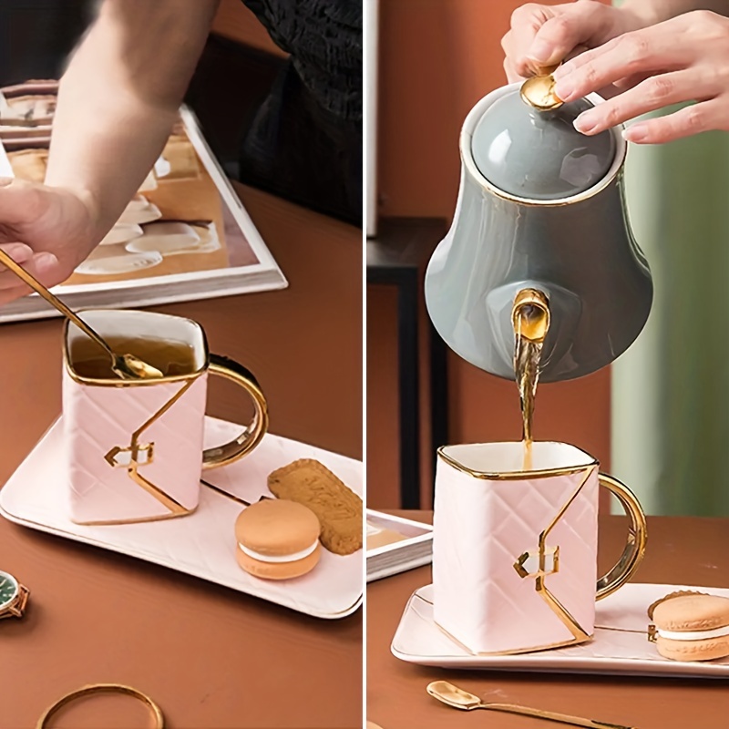 Acheter Bouilloire plaquée or de luxe européen, ensemble de tasses