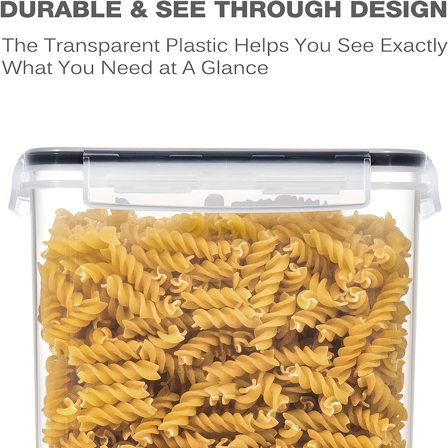 Airtight Leakproof Cereal Storage Box for Grain Flour Pasta Large Capacity  Kitchen Pantry Spaghetti Snacks Dry