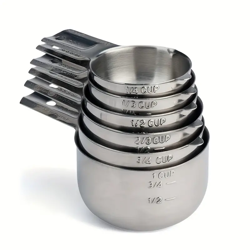 Stainless Steel Measuring Cups Stackable Measuring Cup Set - Temu